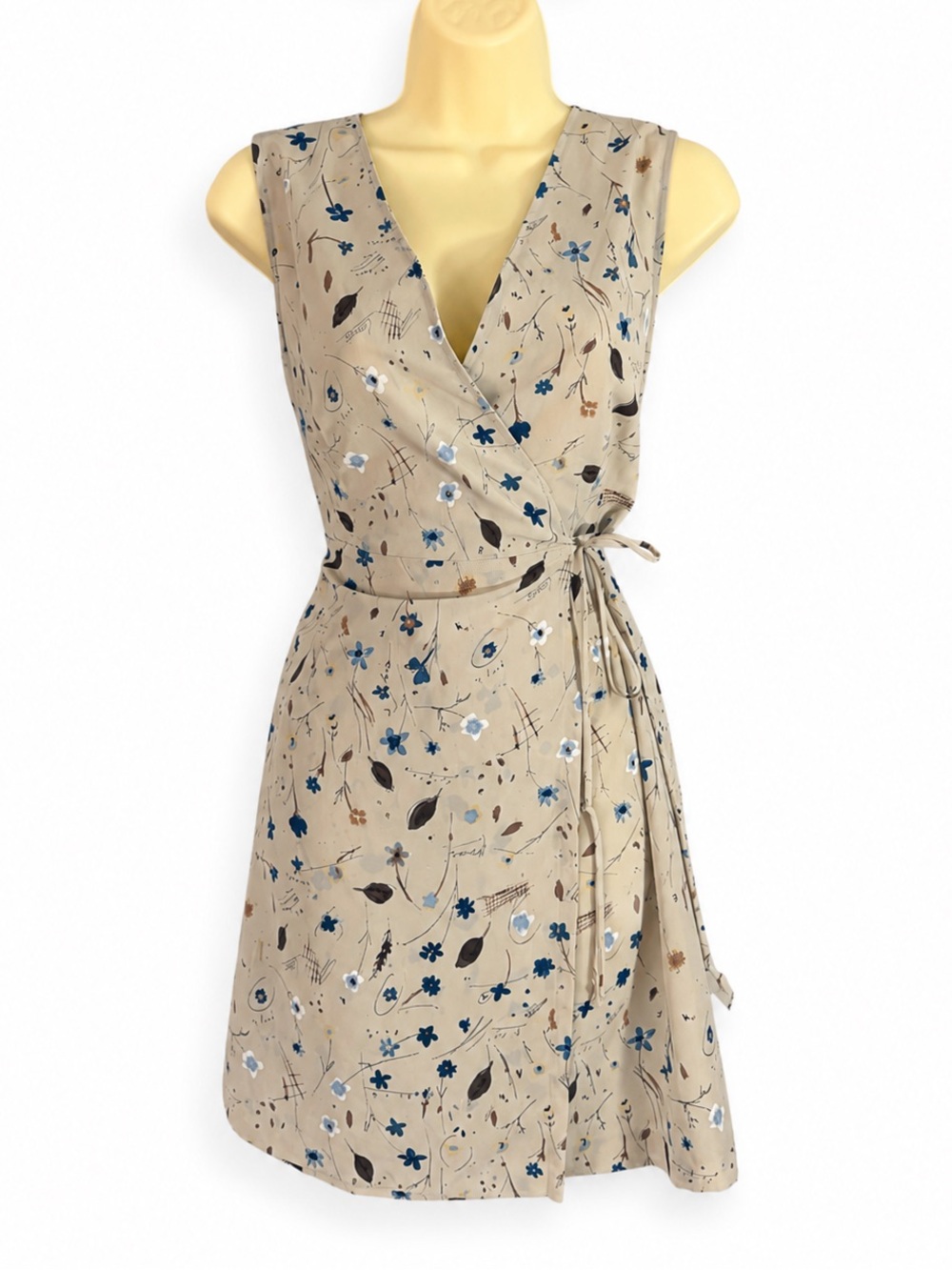 Vintage 90s Point Zero Floral Wrap Dress Made in Canada Size 11/12 medium/Large - Picture 2 of 13